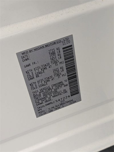 2020 INFINITI QX60 Signature Edition