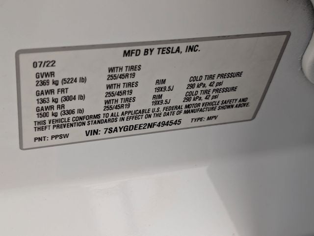 2022 Tesla Model Y Long Range