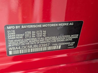 2018 BMW 4 Series 430i xDrive Gran Coupe