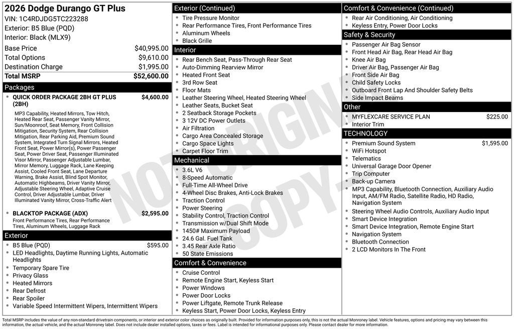 2026 Dodge Durango GT Plus