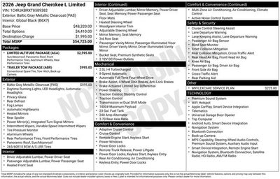 2026 Jeep Grand Cherokee L Limited