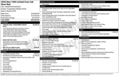 2026 RAM 1500 Limited