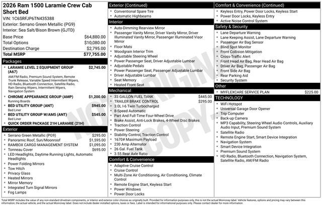 2026 RAM 1500 Laramie