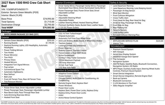 2027 RAM 1500 RHO
