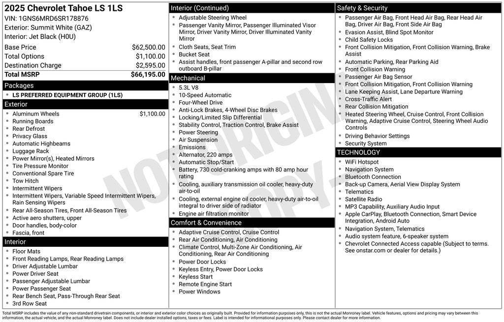 2025 Chevrolet Tahoe LS