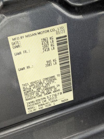 2023 Nissan Altima 2.5 SV