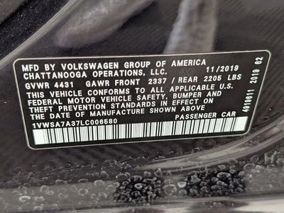 2020 Volkswagen Passat 2.0T SE