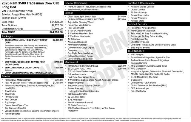 2026 RAM 3500 Tradesman