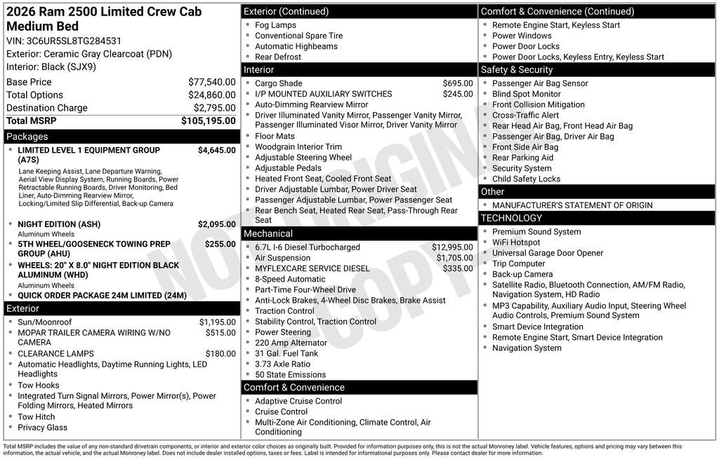 2026 RAM 2500 Limited
