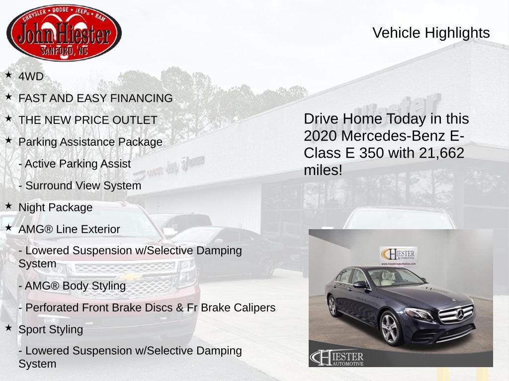 2020 Mercedes-Benz E-Class E 350 4MATIC®