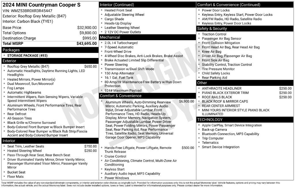 2024 MINI Cooper S Countryman Base