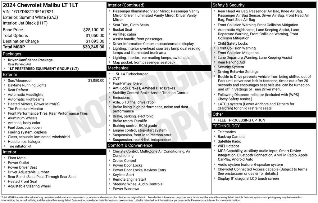 2024 Chevrolet Malibu 1LT