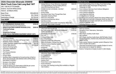 2026 Chevrolet Silverado 2500 HD WT