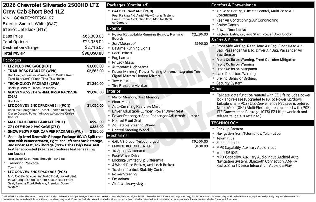 2026 Chevrolet Silverado 2500 HD LTZ