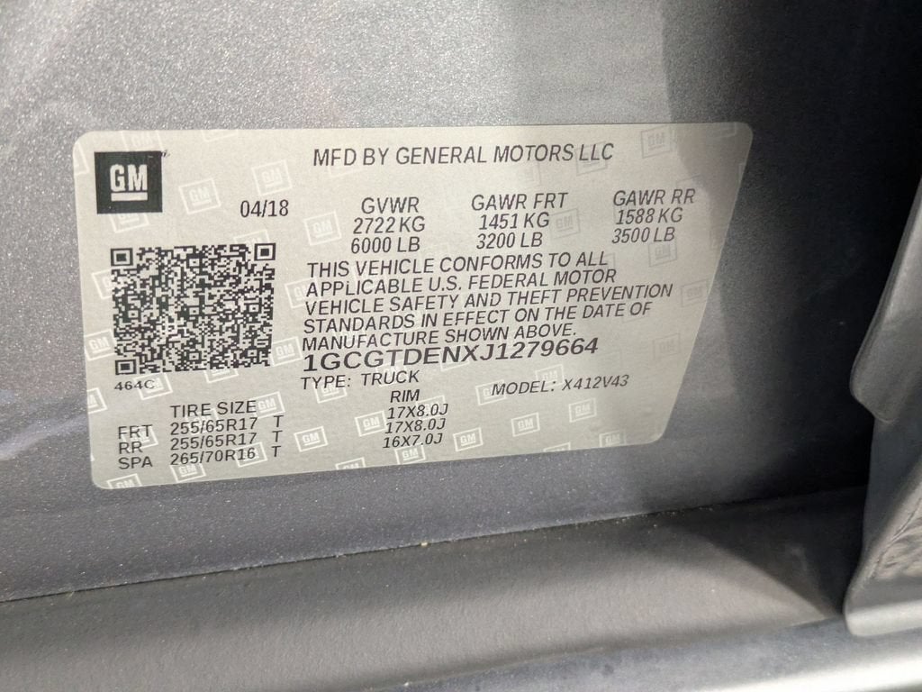 2018 Chevrolet Colorado 4WD Z71