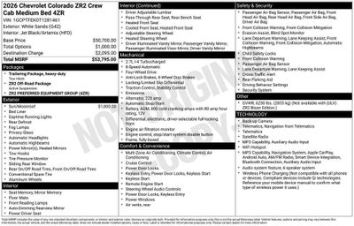 2026 Chevrolet Colorado ZR2