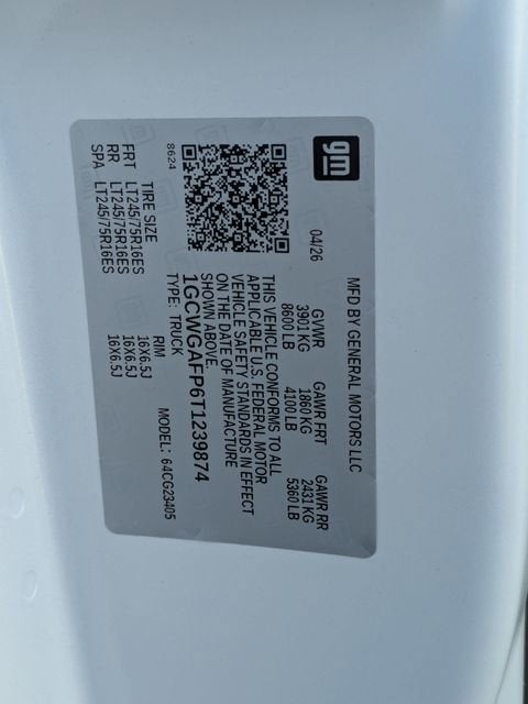 2026 Chevrolet Express Cargo 1WT