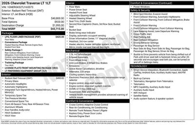 2026 Chevrolet Traverse LT