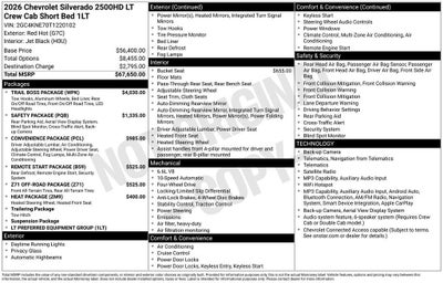 2026 Chevrolet Silverado 2500 HD LT