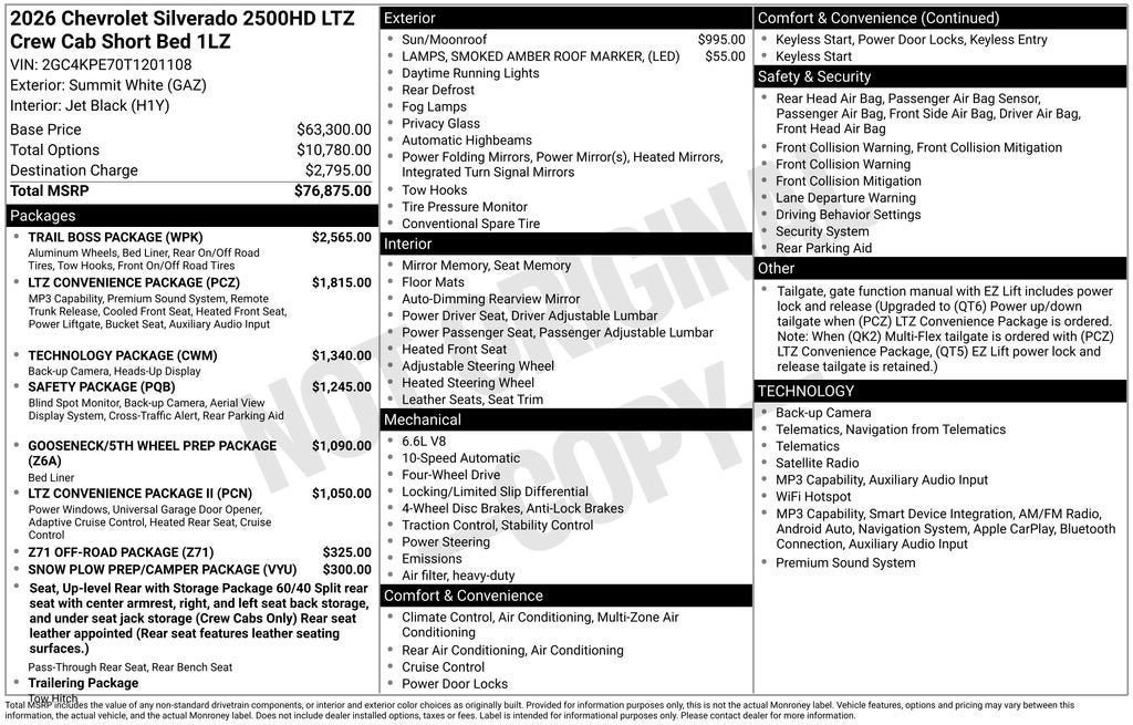 2026 Chevrolet Silverado 2500 HD LTZ