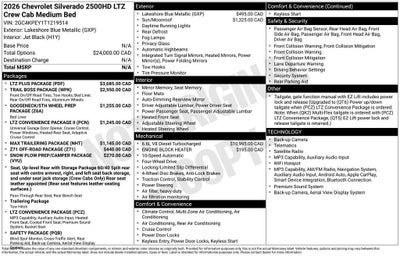 2026 Chevrolet Silverado 2500 HD LTZ