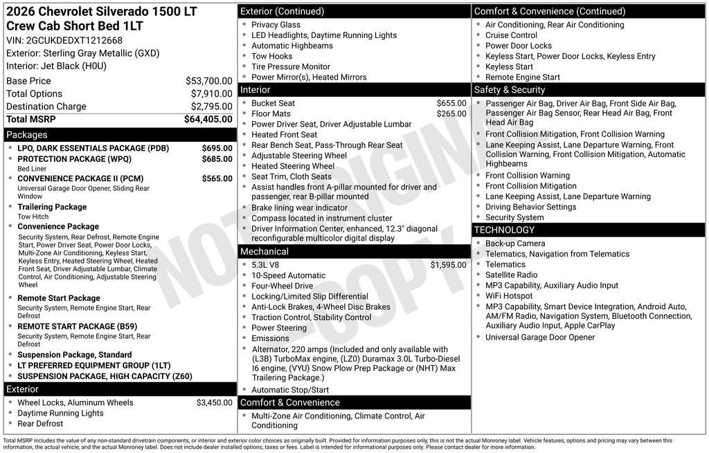 2026 Chevrolet Silverado 1500 LT