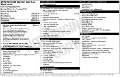 2025 RAM 2500 Big Horn Crew Cab 4x4 6'4" Box