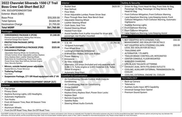 2022 Chevrolet Silverado 1500 LT Trail Boss