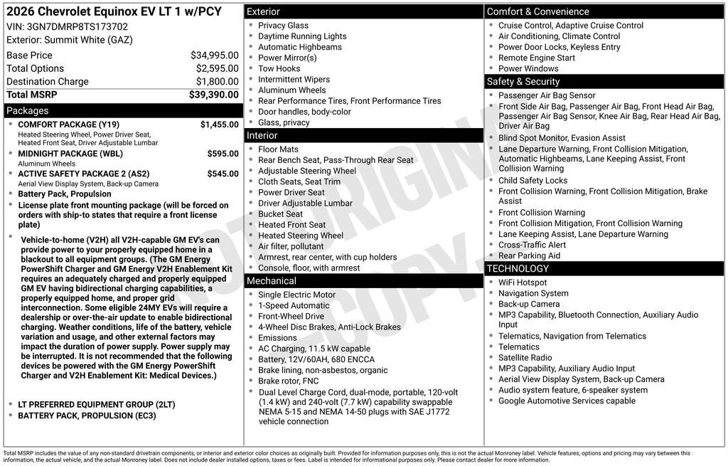 2026 Chevrolet Equinox EV LT