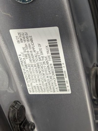 2021 Honda Ridgeline AWD Sport