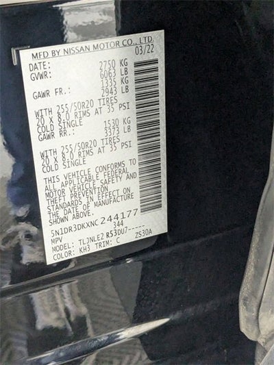 2022 Nissan Pathfinder Platinum