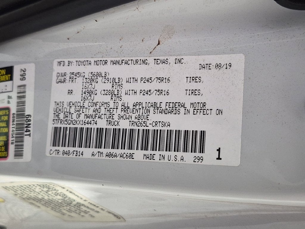 2019 Toyota Tacoma 2WD SR