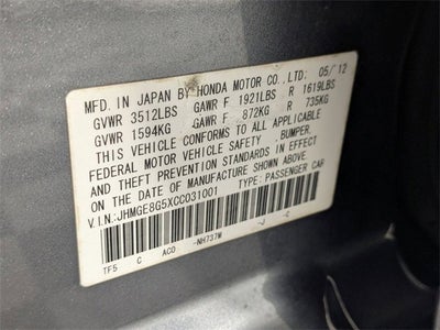 2012 Honda Fit Sport