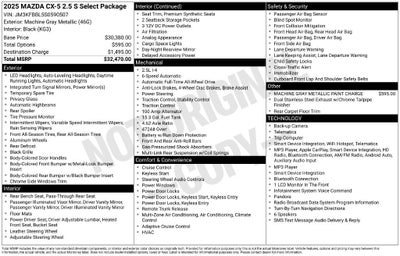 2025 Mazda Mazda CX-5 2.5 S Select